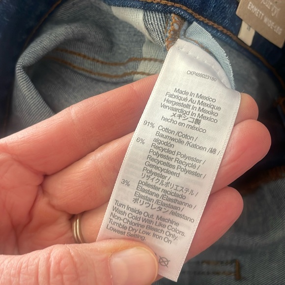 Madewell The Curvy Emmet Wide-Leg Jean: Patch Pocket Edition NWT 28 - Picture 4 of 9